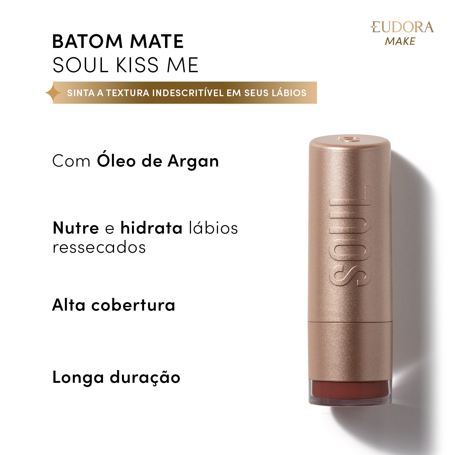 Batom Mate Vermelho Paparazzi SOUL Kiss Me 3,7g