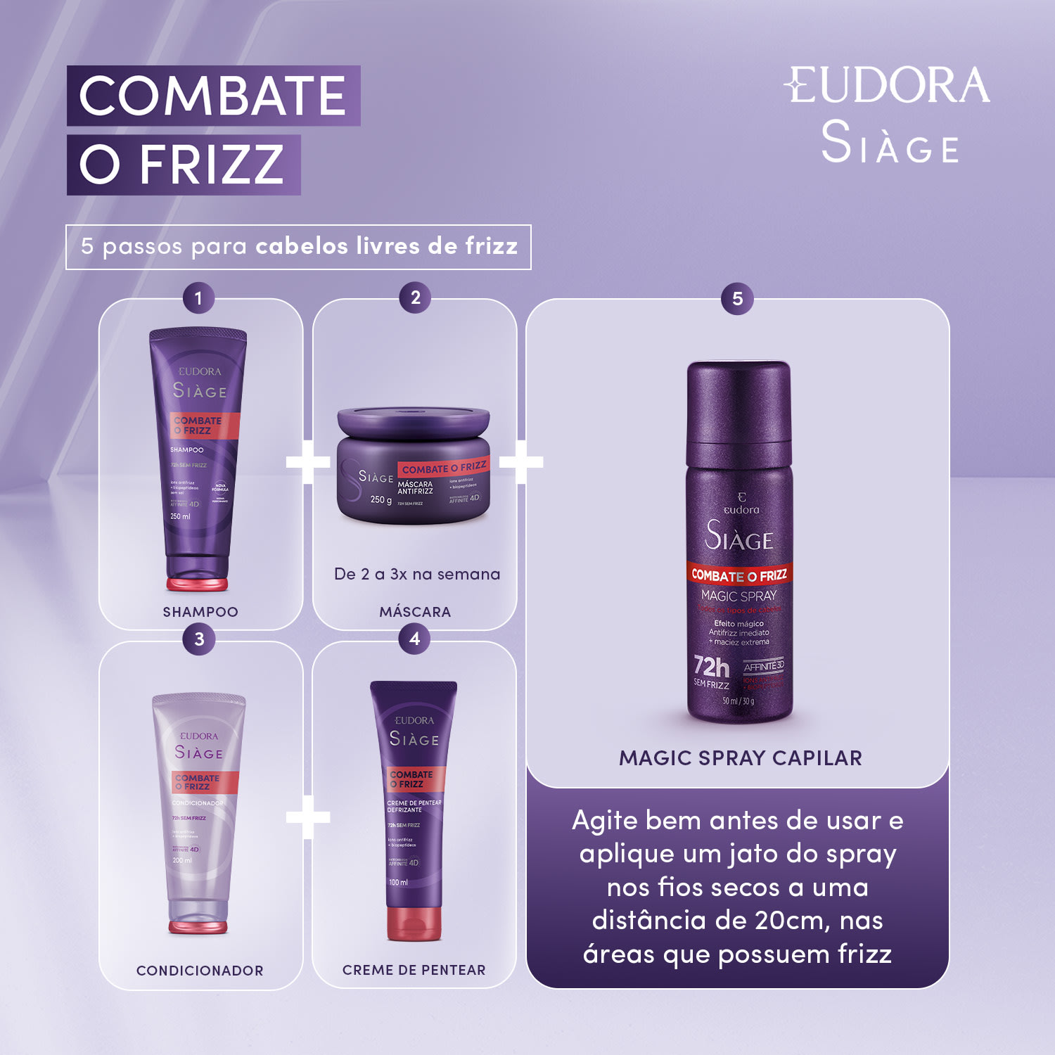 Shampoo Siàge Combate o Frizz 250ml