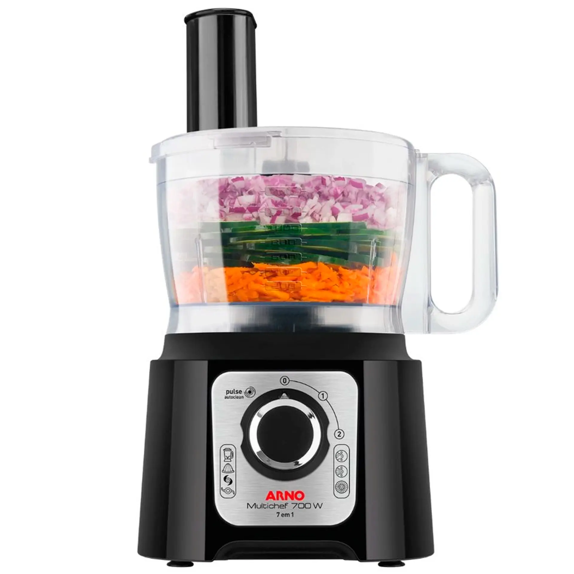 Multiprocessador Arno Multichef 7 em 1 700W com Liquidificador - Preto - 110 Volts