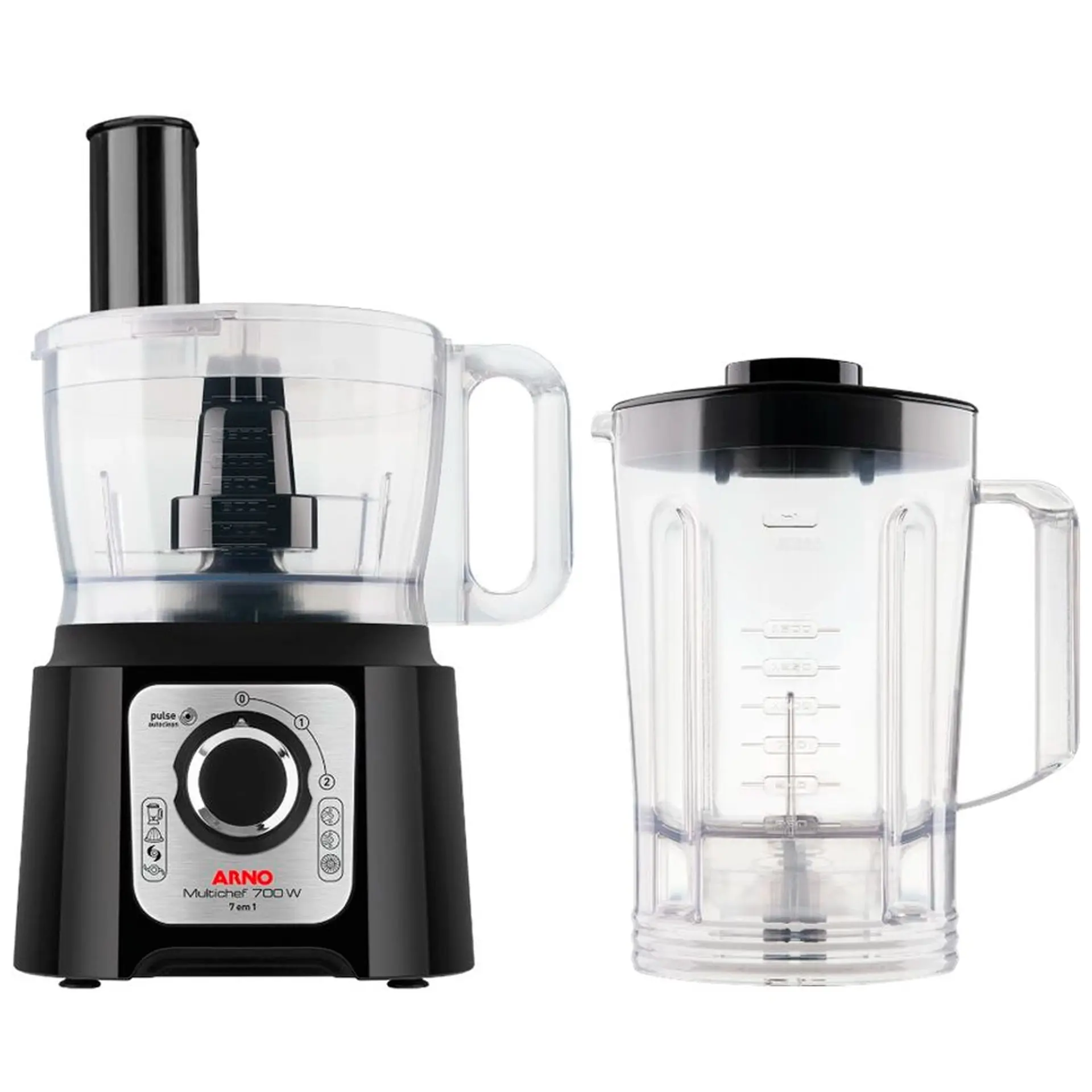 Multiprocessador Arno Multichef 7 em 1 700W com Liquidificador - Preto - 110 Volts