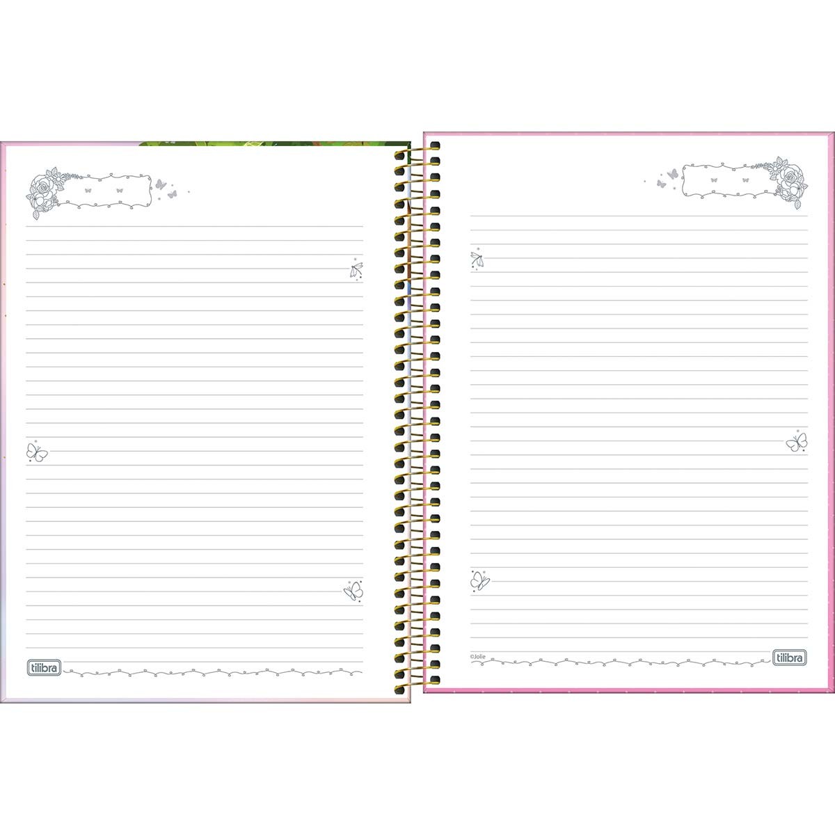 Caderno Universitário Tilibra Jolie Espiral Capa Dura 160 Folhas 10 Matérias Sortido