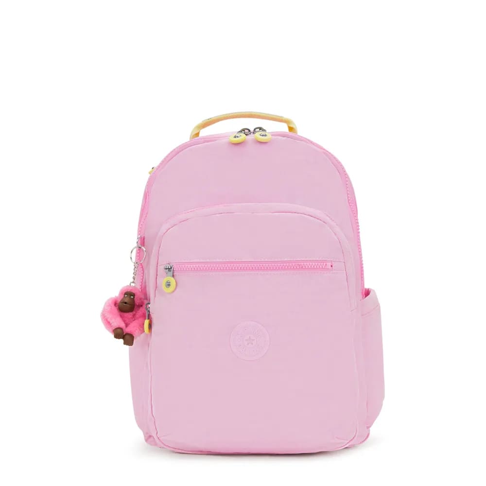 Mochila Kipling Seoul Cotton Candy Grande Rosa
