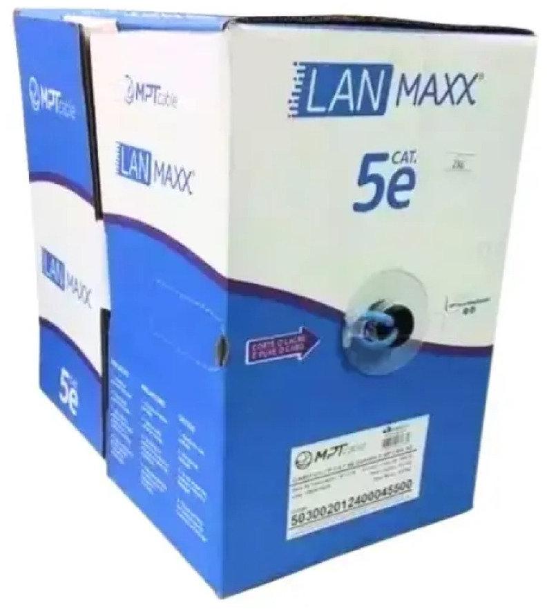 Cabo de Rede UTP Cat.5e Azul LAN Maxx ANATEL MPT Caixa 305m