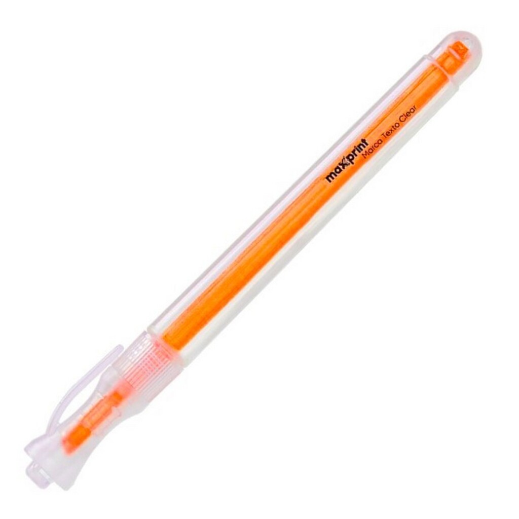 Caneta Marca Texto Clear Laranja Caixa com 12 Unidades - Maxprint - 70000139