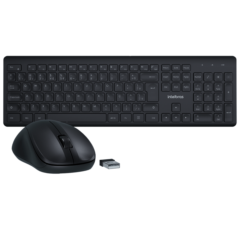 Teclado e Mouse CSI50 Sem Fio Preto Intelbras