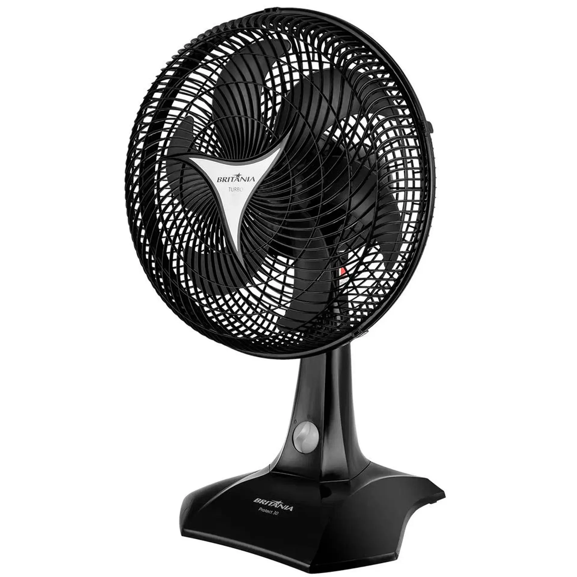 Ventilador de Mesa Britânia Protect Six 30cm 6 Pás 3 Velocidades 60W - Preto - 110 Volts