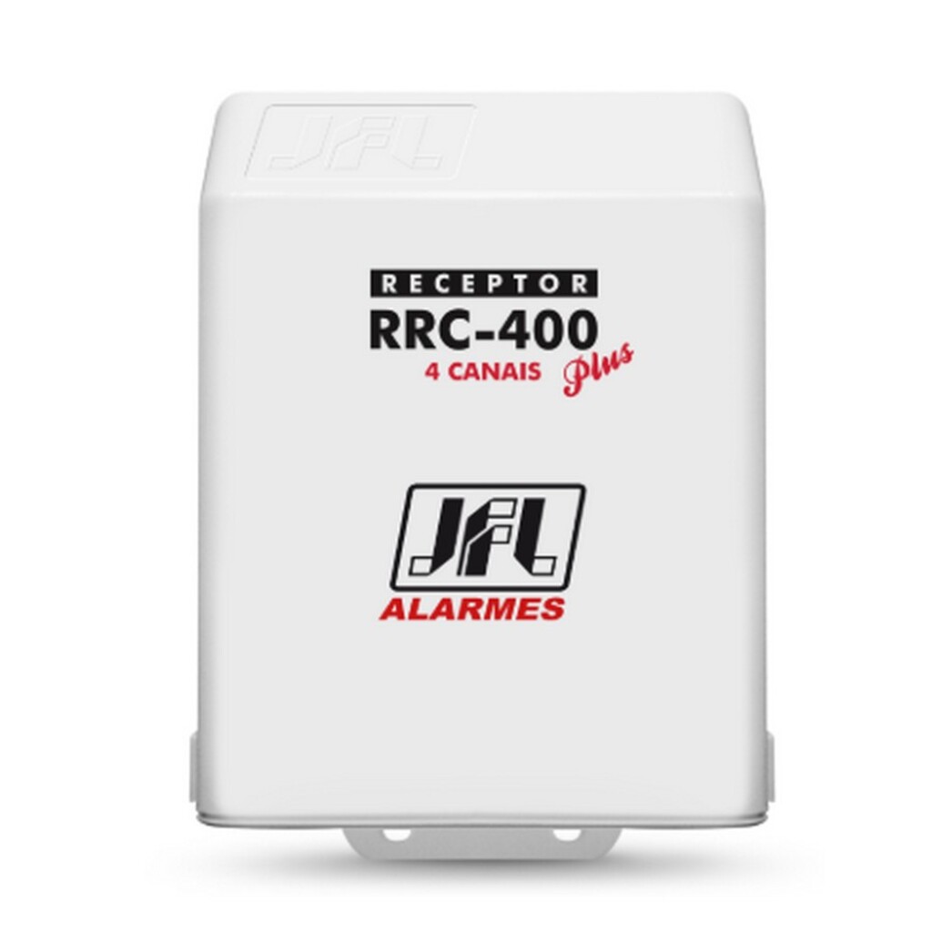 Receptor para Controle Remoto 4 Canais 433,92Mhz com Display Interno Hopping code e Rolling Code Alcance 100 Metros - JFL - RRC-400 PLUS