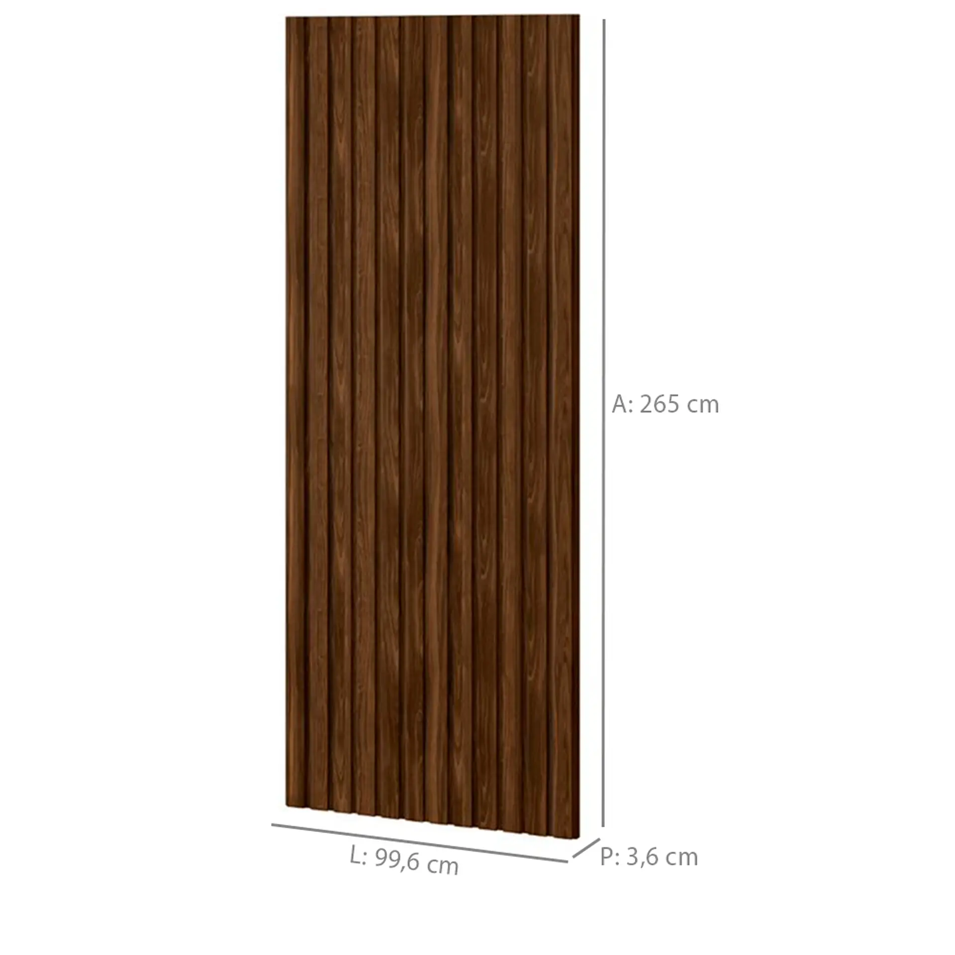 Painel Ripado 265 x 99,6cm Mobler 50058647 - Palisandro