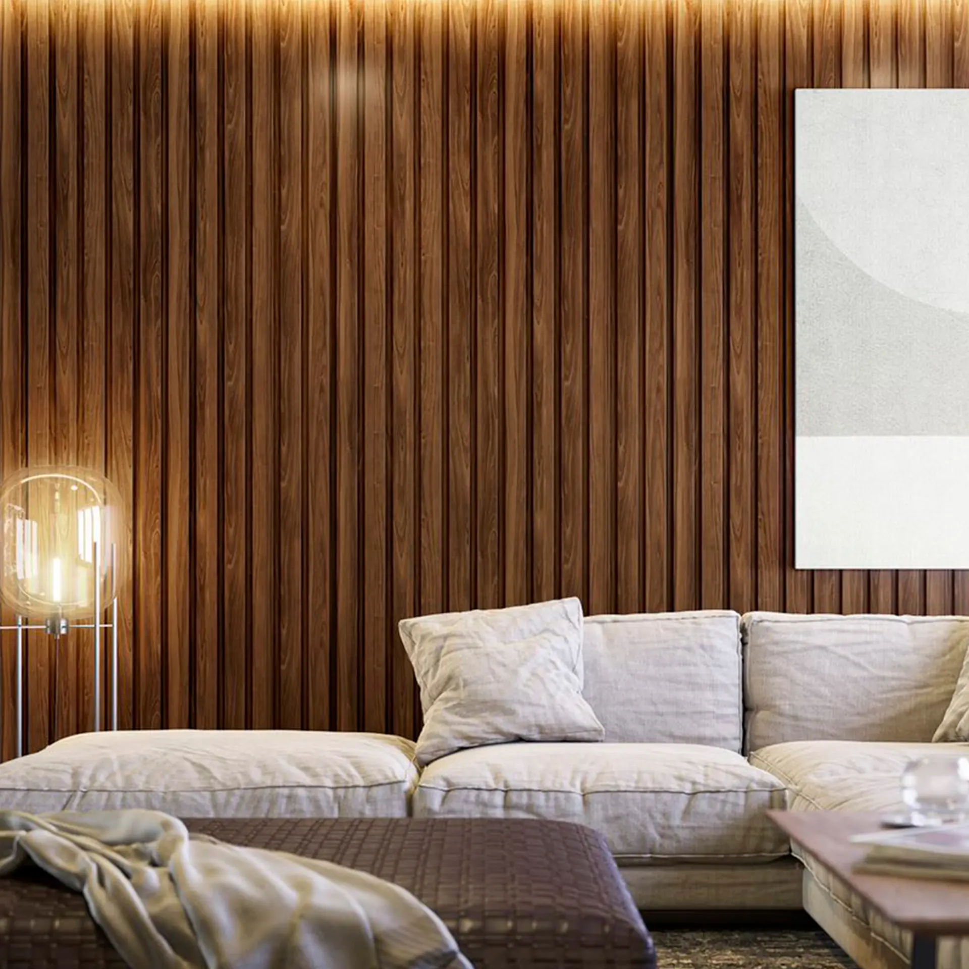 Painel Ripado 265 x 99,6cm Mobler 50058647 - Palisandro