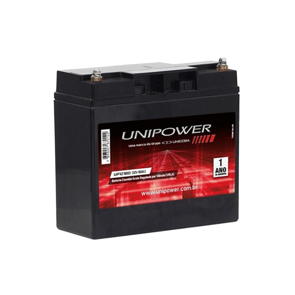 Bateria Selada para Alarmes e No-Breaks 18,0 Ah 12 Volts Unipower - UP12180