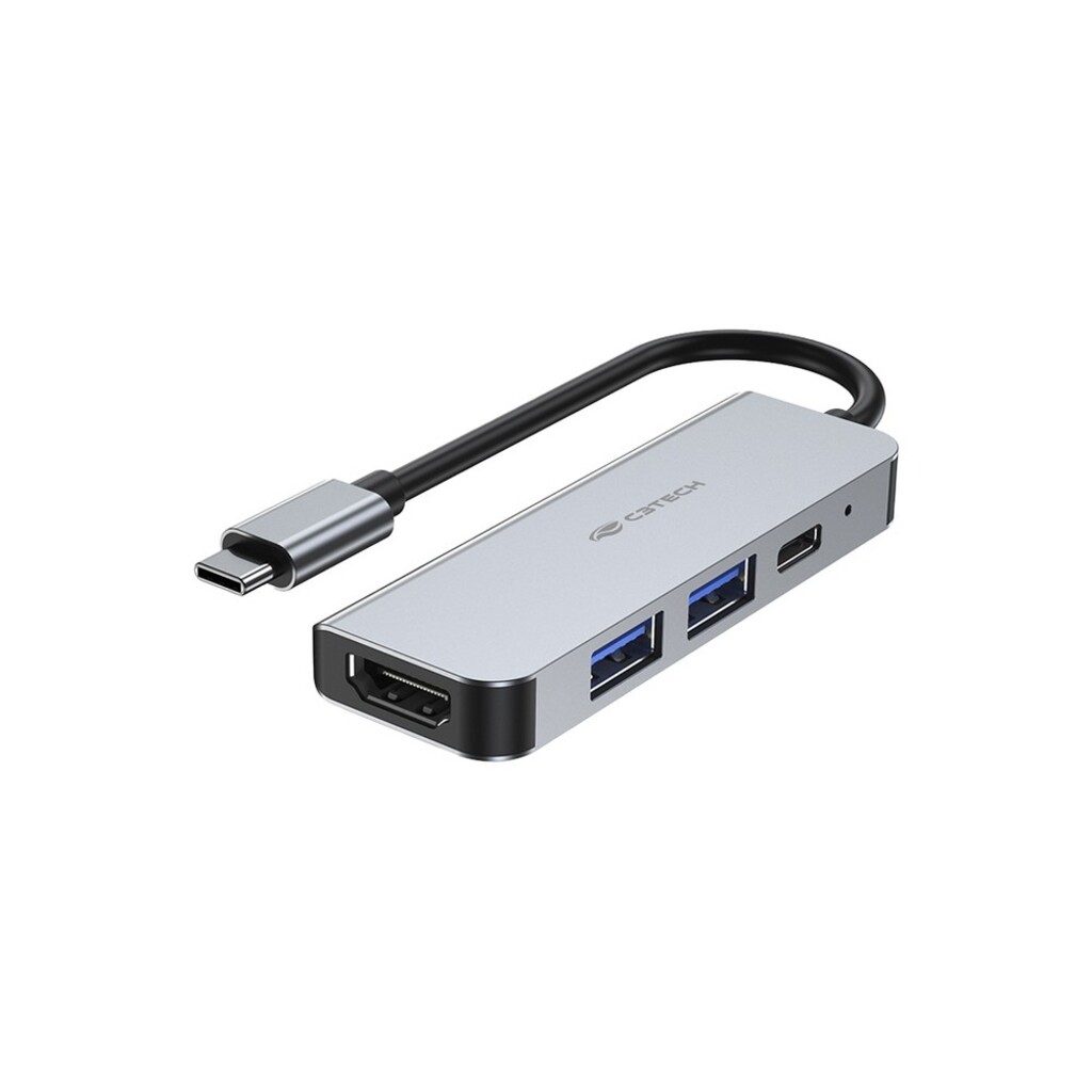 Hub Type-C 3.0 4 Portas com HDMI C3tech Prata - HU-D50GY