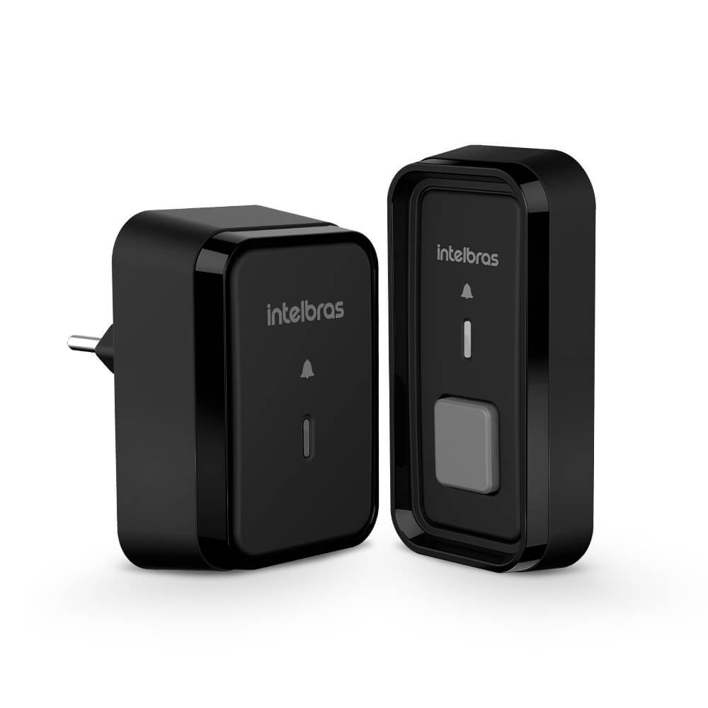 Campainha Sem Fio com Bateria Intelbras CIB 101 Preta