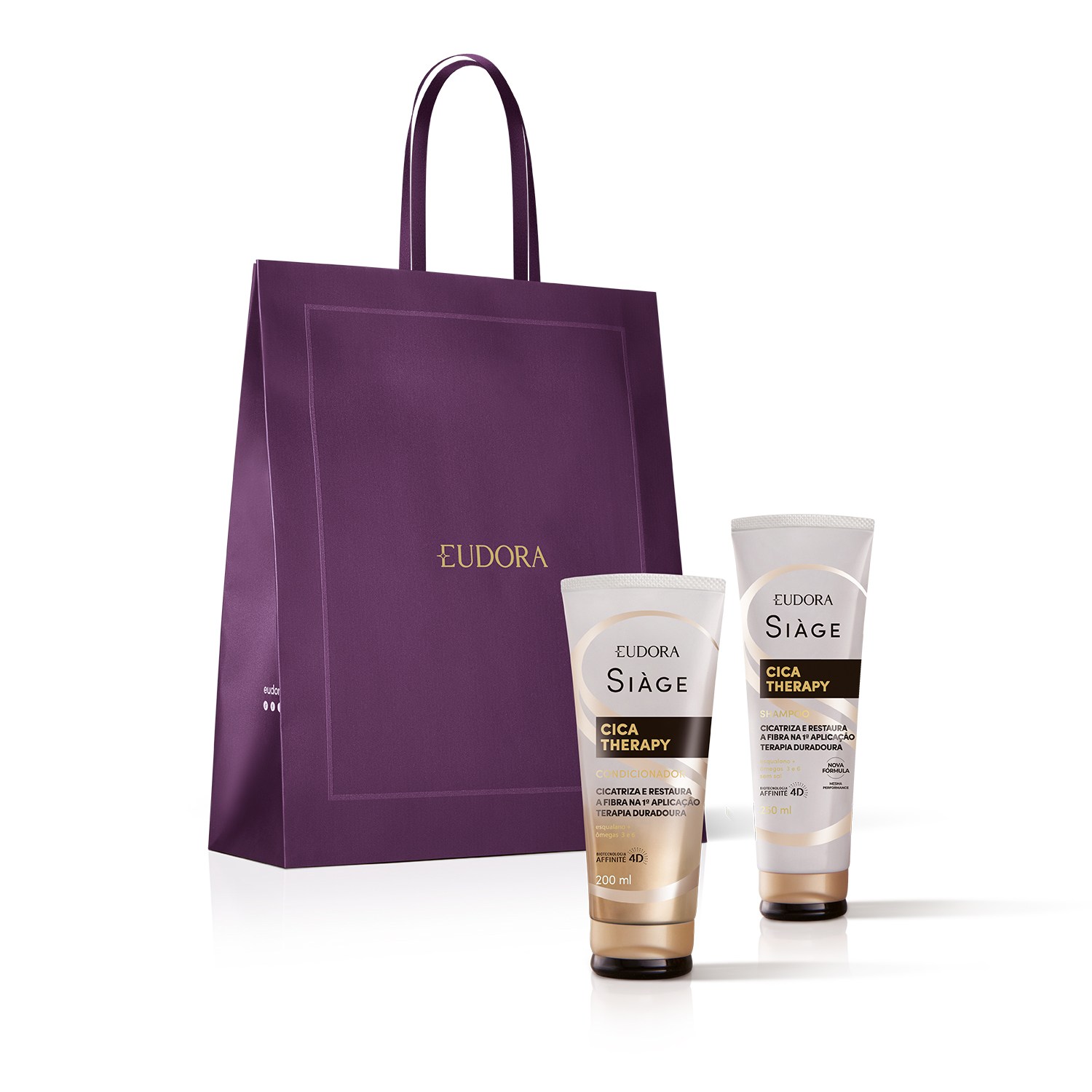Combo Presente Siàge Cica-Therapy: Shampoo 250ml + Condicionador 200ml + Sacola