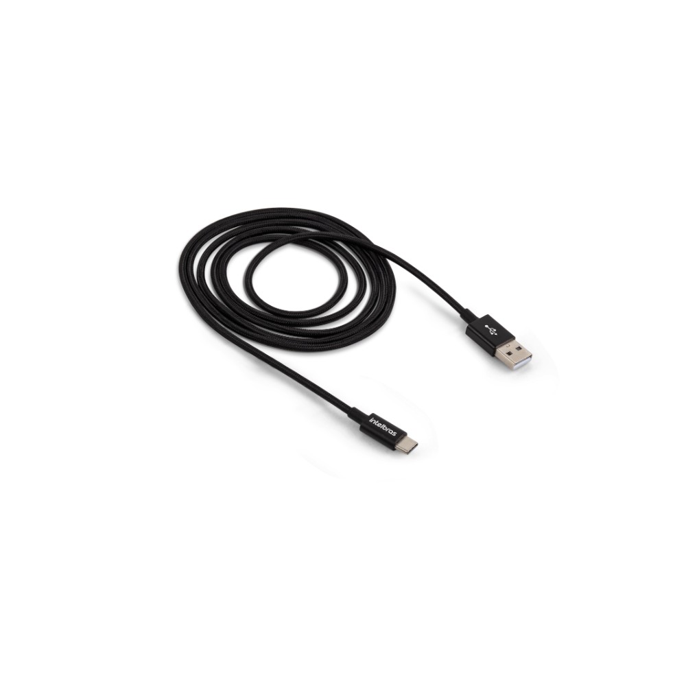 Cabo USB - USB C Preto nylon 1,5m Intelbras EUAC 15NP