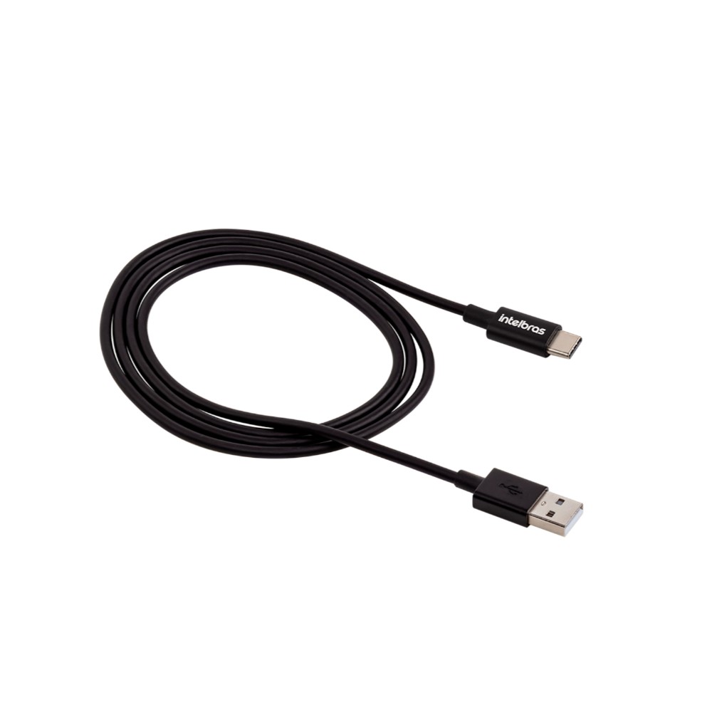 Cabo USB - USB C Preto PVC 1,2m Intelbras EUAC 12PP