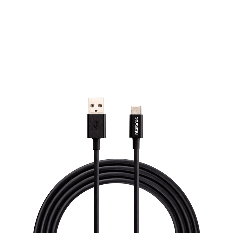 Cabo USB - USB C Preto PVC 1,2m Intelbras EUAC 12PP