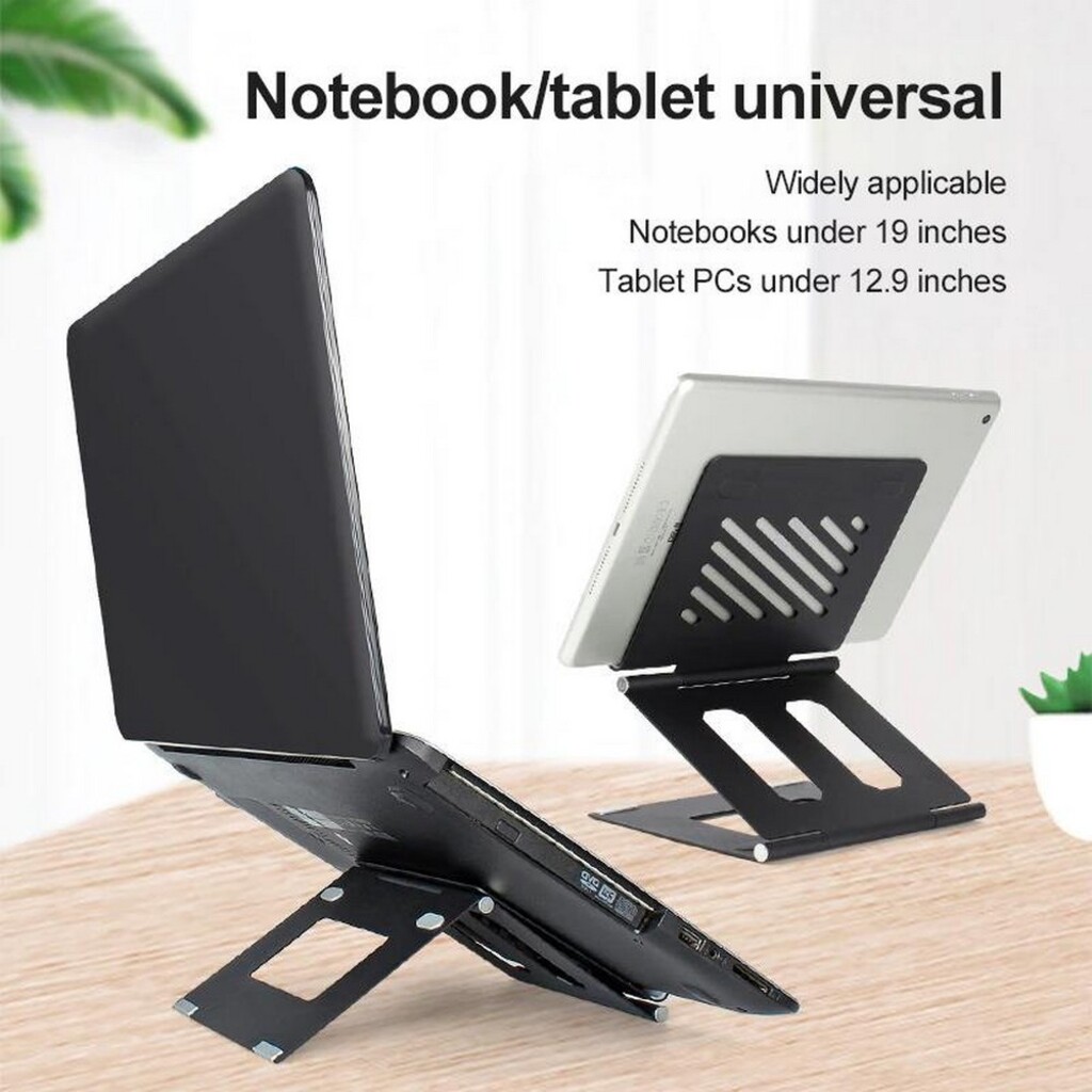 Base para Notebook Preto Ergonômico Regulável Alumínio - X-Cell - XC-SP-38