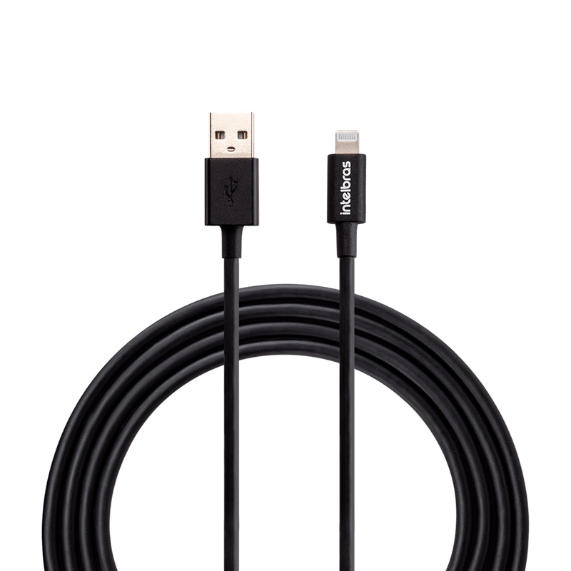 Cabo USB - Lightning Preto PVC 1,2m Intelbras EUAL 12PP