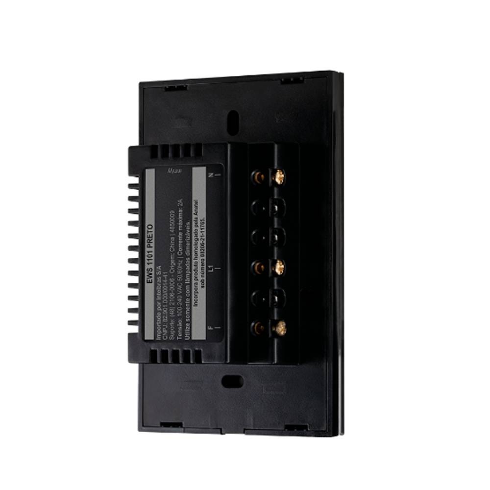 Interruptor Dimmer Smart Wi-Fi Touch Intelbras EWS 1101 Preto