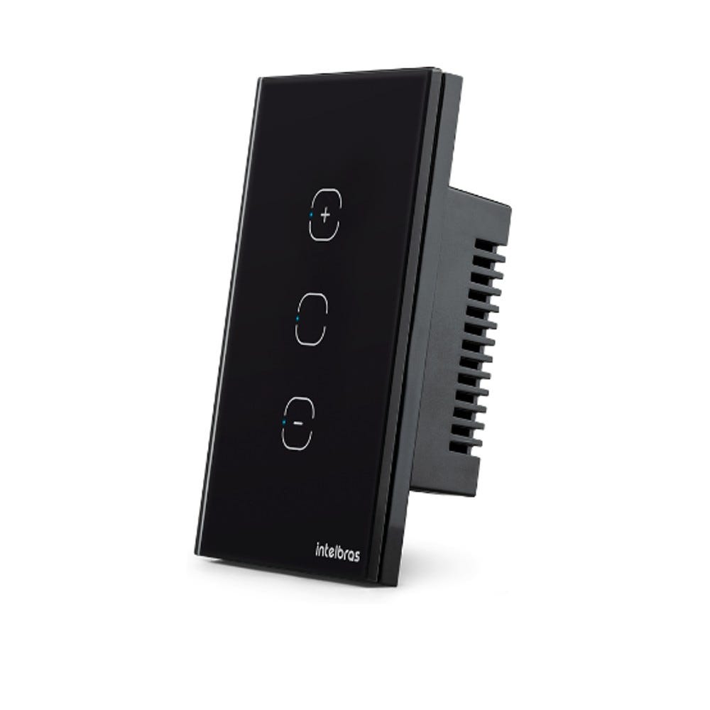 Interruptor Dimmer Smart Wi-Fi Touch Intelbras EWS 1101 Preto
