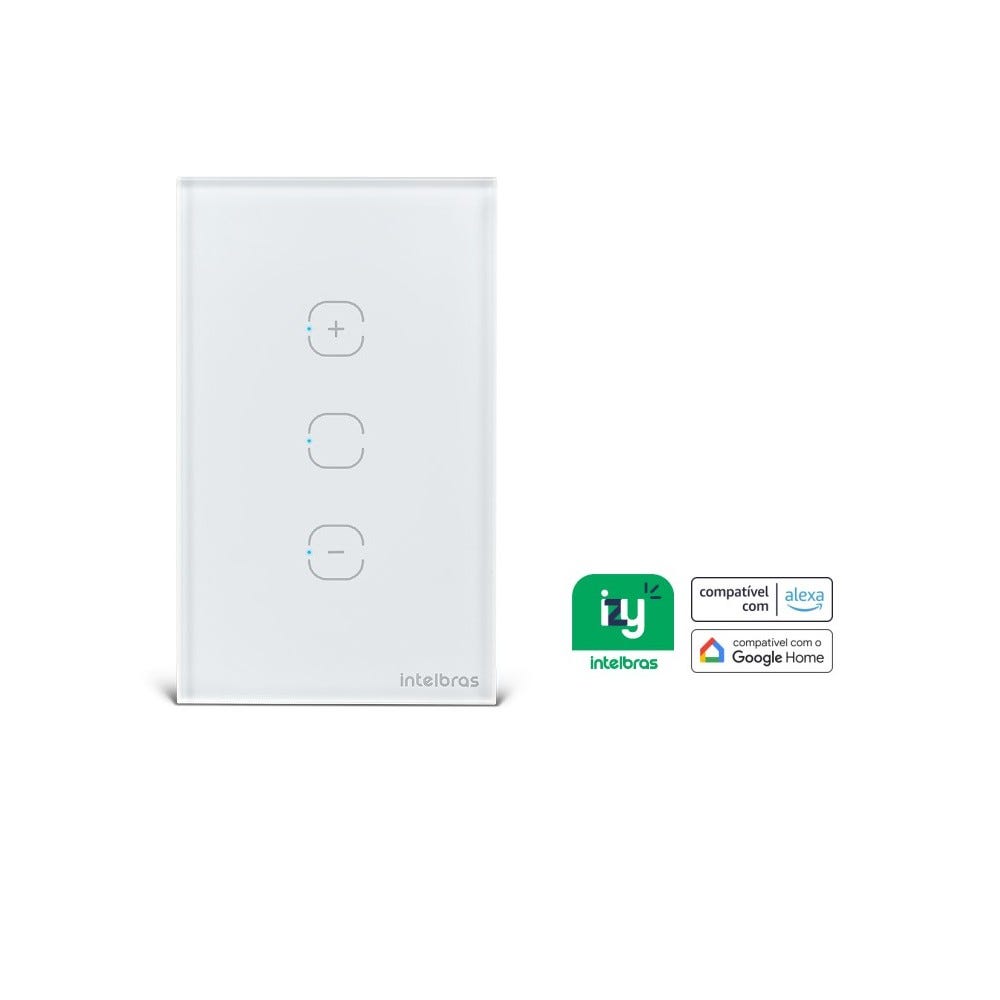 Interruptor Dimmer Smart Wi-Fi Touch Intelbras EWS 1101 Branco