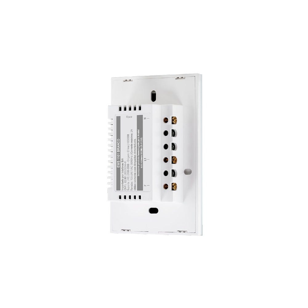 Interruptor Dimmer Smart Wi-Fi Touch Intelbras EWS 1101 Branco