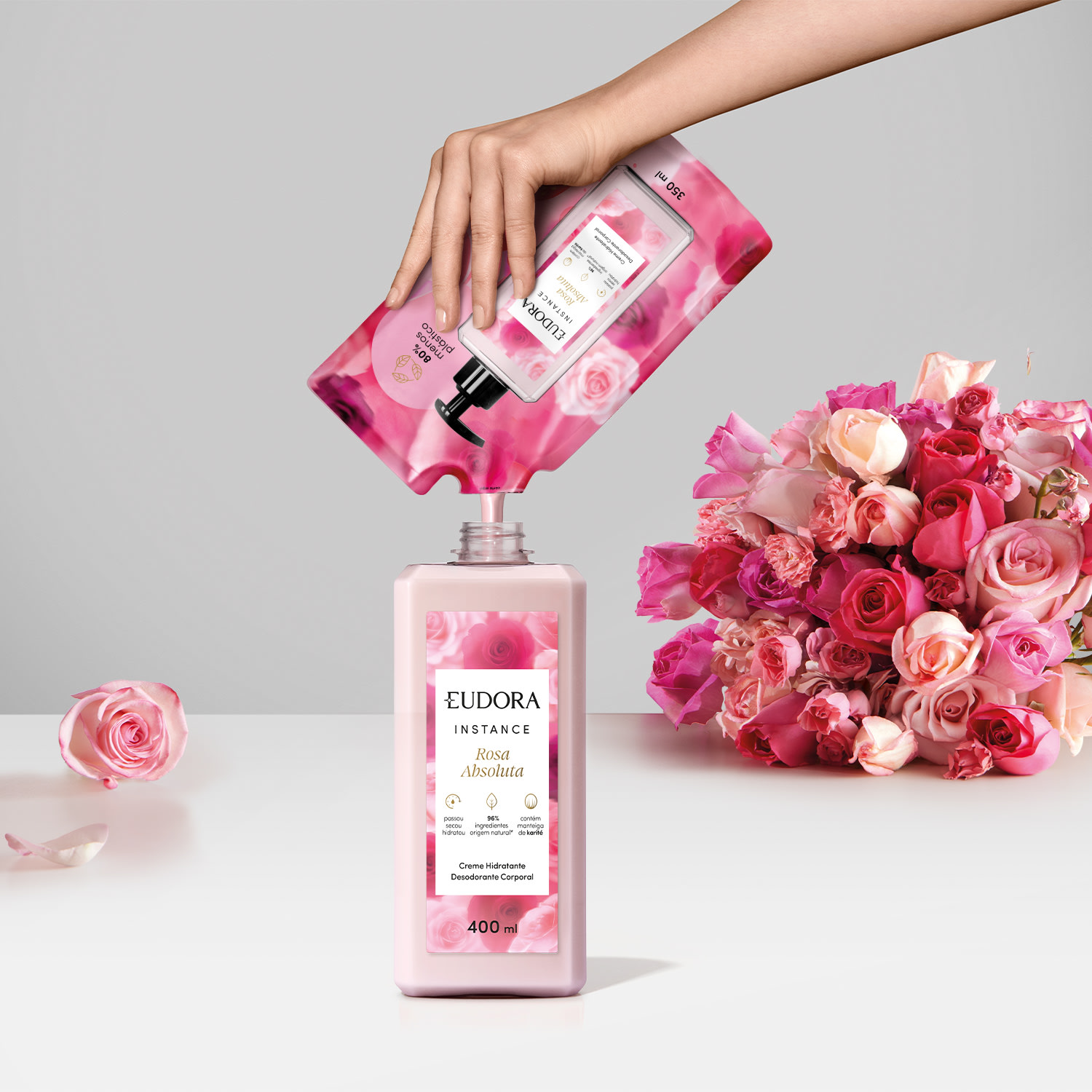 Creme Hidratante Desodorante Corporal Instance Rosa Absoluta 350ml