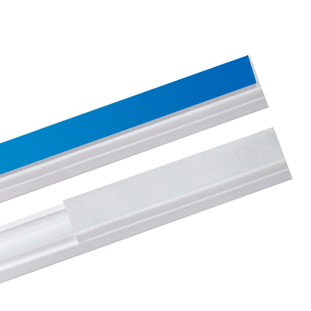 Canaleta Fechada Force line Barra 2 Metros 20x10mm Branco com Dupla Face - Vendido Unitário - 600100047