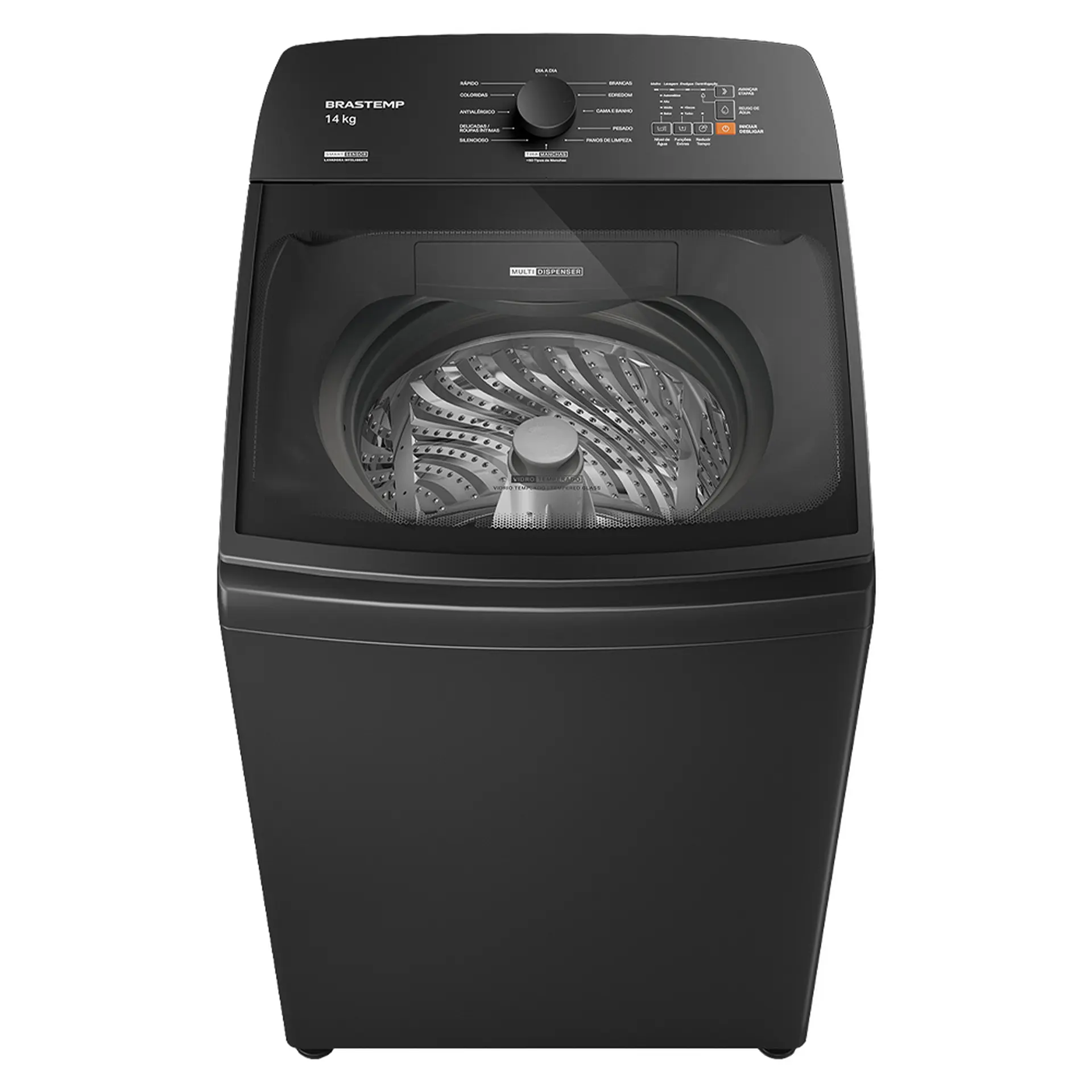 Máquina de Lavar Brastemp WJ14A9 14kg Automática Cesto Inox - Platinum - 220 Volts