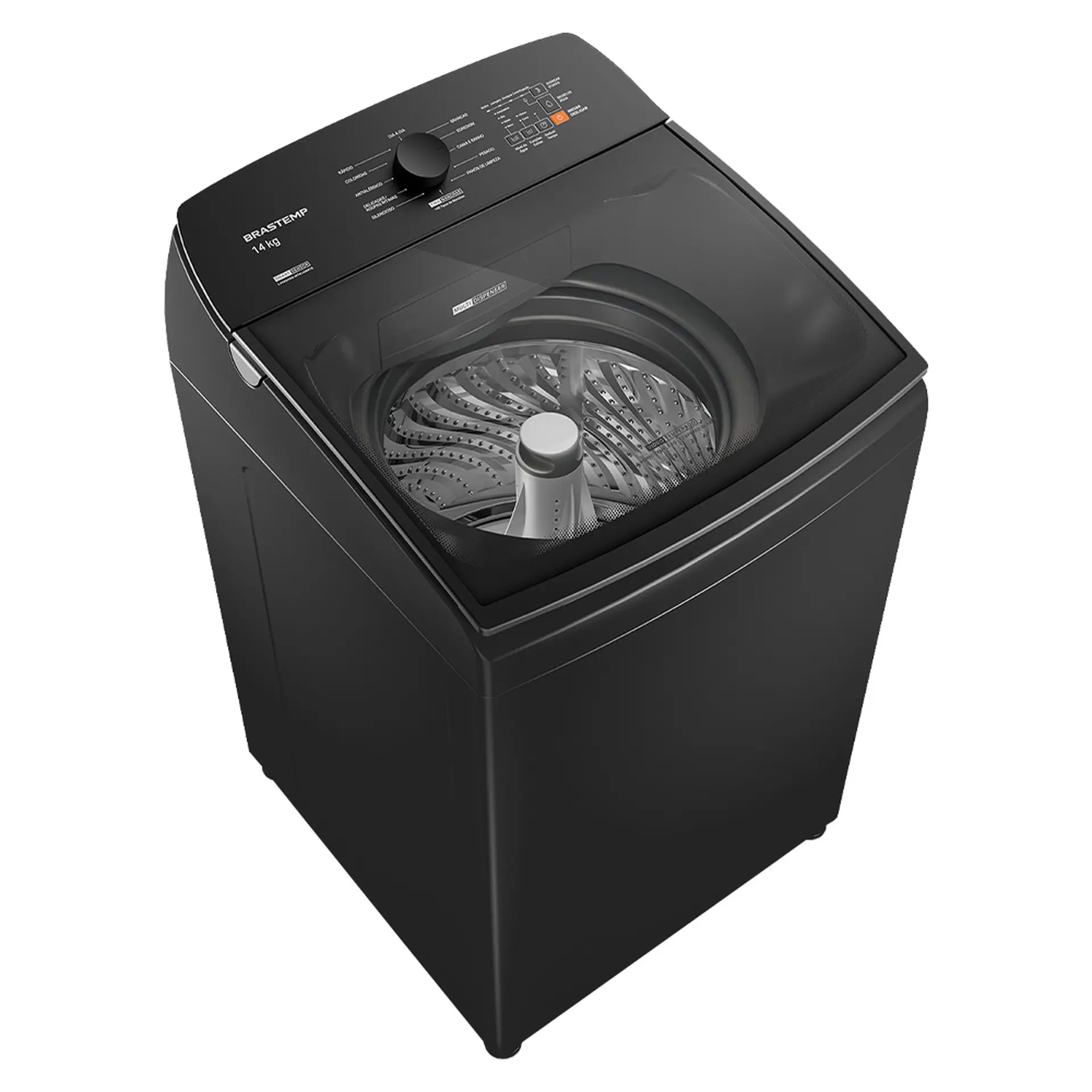 Máquina de Lavar Brastemp WJ14A9 14kg Automática Cesto Inox - Platinum - 220 Volts