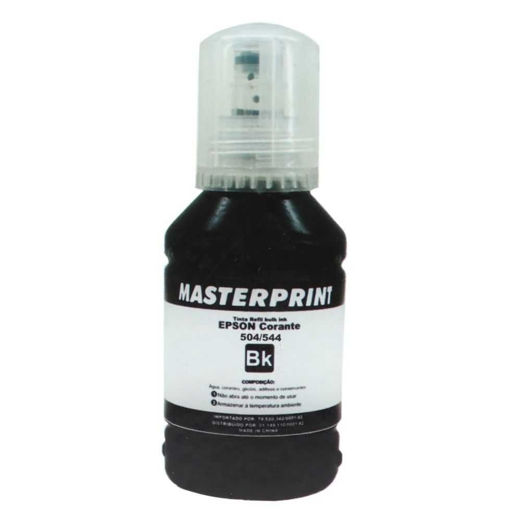 Tinta Bulk Ink Epson 504/544 Preto 127ml Masterprint - R-EP127BK