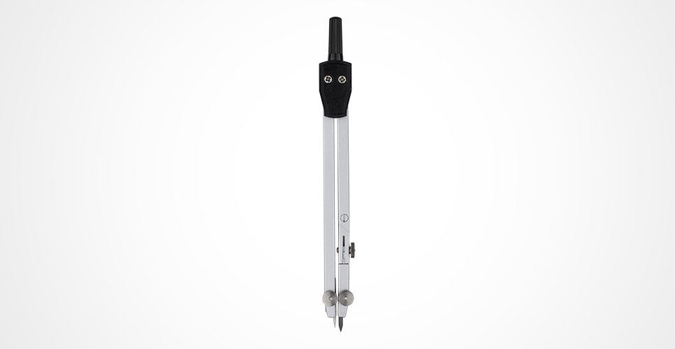 Compasso Escolar BRW Metálico com 4 Peças