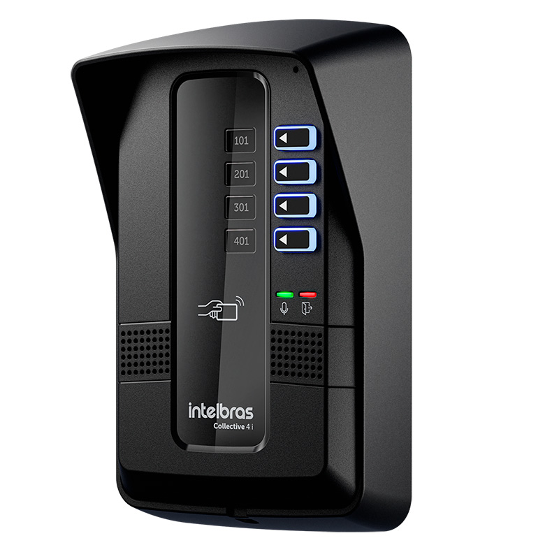 Central + Porteiro Coletivo Interligável Collective 4i Intelbras