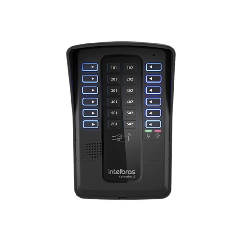 Central + Porteiro Coletivo Interligável Collective 12i Intelbras