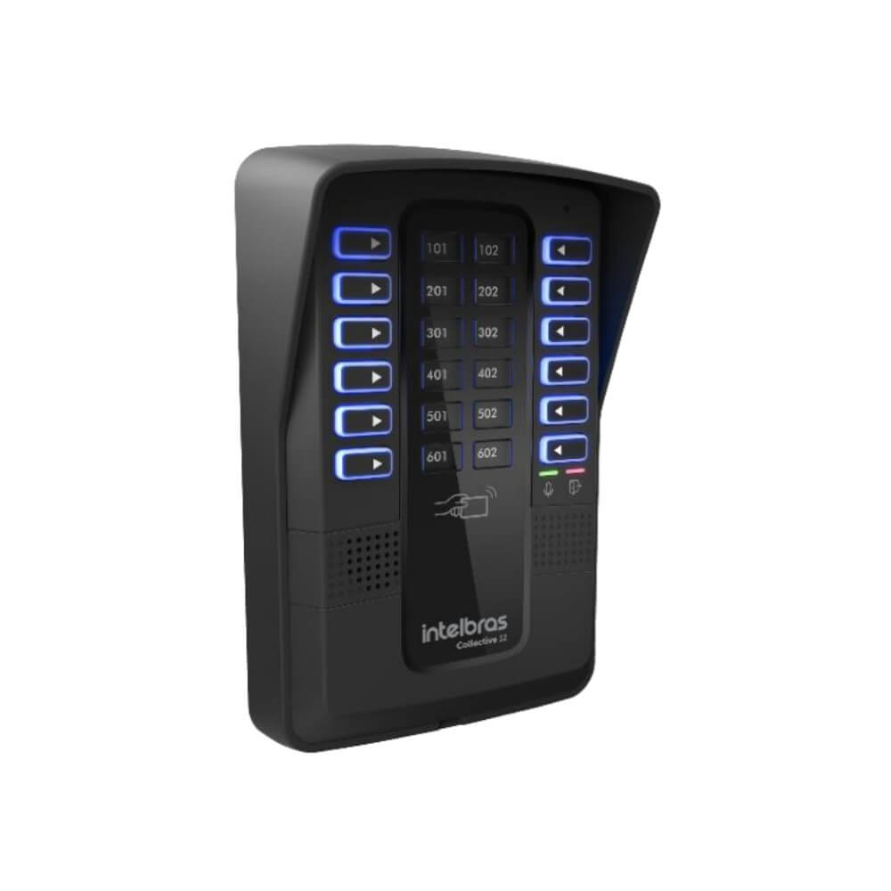 Central + Porteiro Coletivo Interligável Collective 12i Intelbras