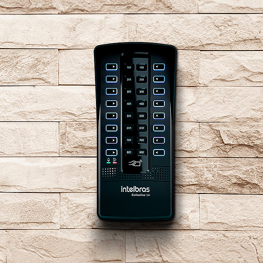 Central + Porteiro Coletivo Interligável Collective 16i Intelbras