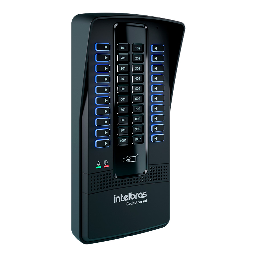 Central + Porteiro Coletivo Interligável Collective 20i Intelbras