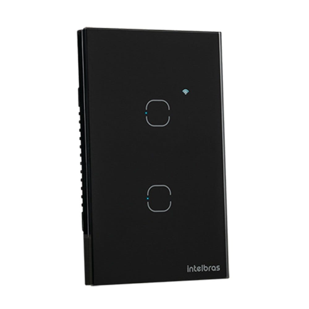 Interruptor Touch Inteligente Zigbee Intelbras EZS 1002 Preto