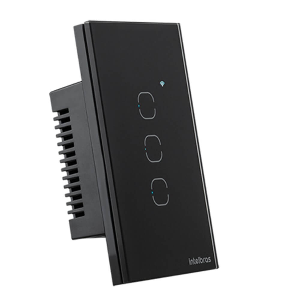 Interruptor Touch Inteligente Zigbee Intelbras EZS 1003 Preto
