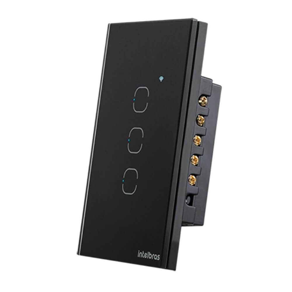 Interruptor Touch Inteligente Zigbee Intelbras EZS 1003 Preto