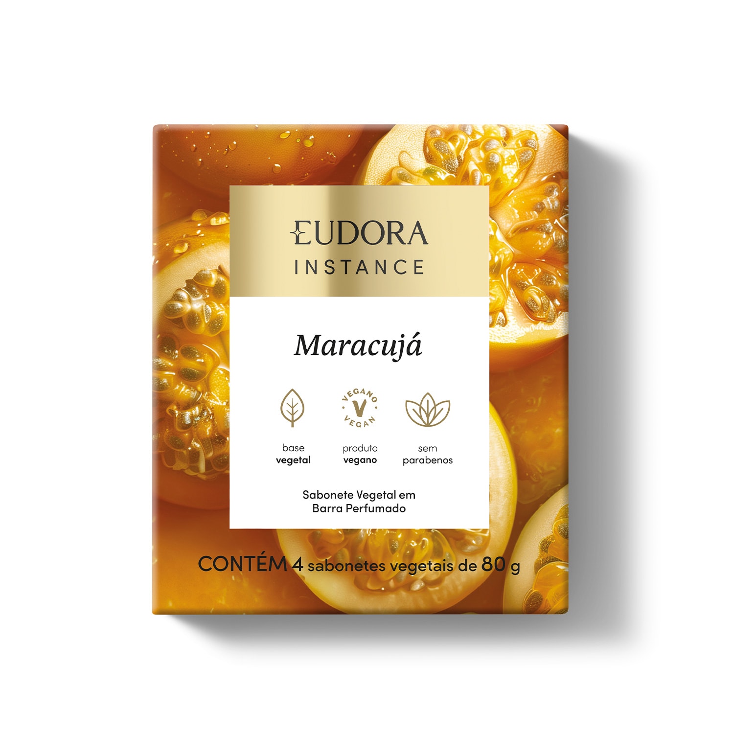 Sabonete Vegetal em Barra Perfumado Instance Maracujá 4x80g