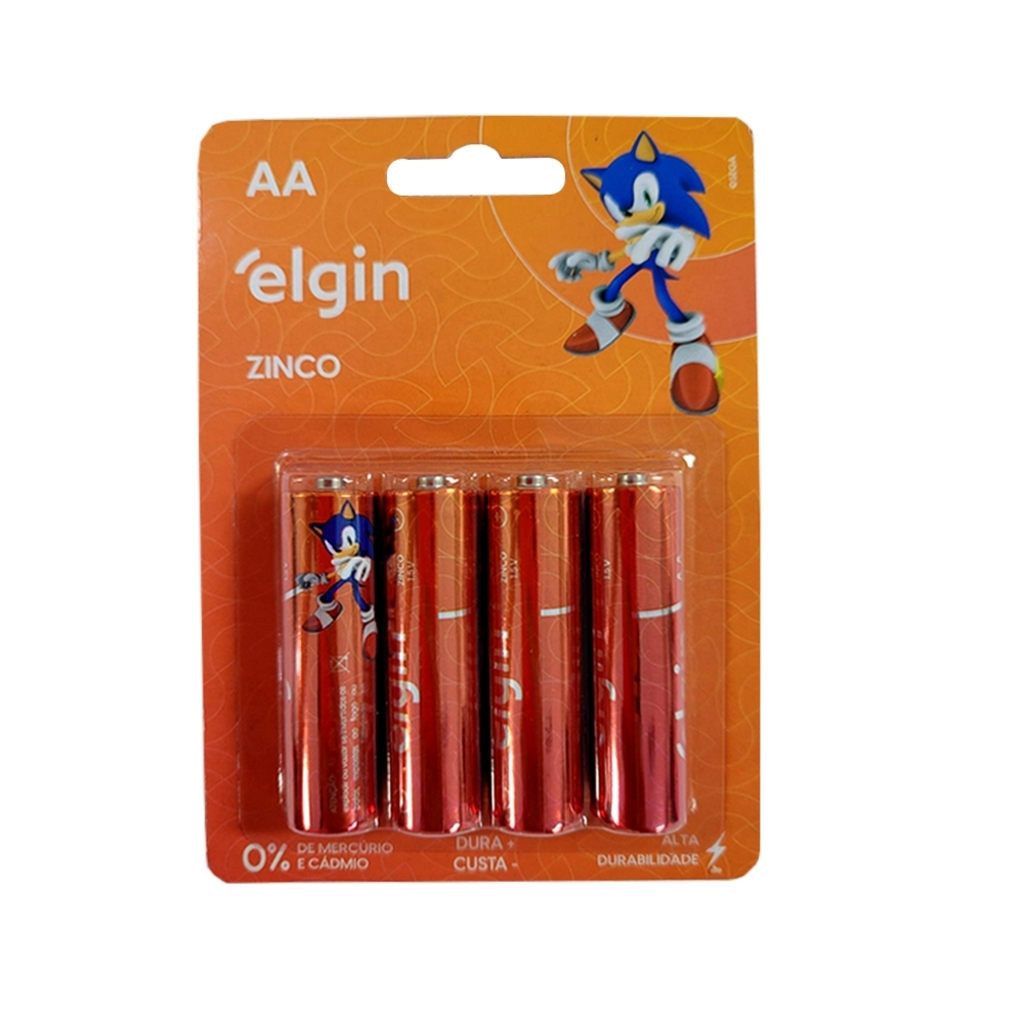 Pilha Comum AA Elgin - 82184 - Blister com 4 Pilhas