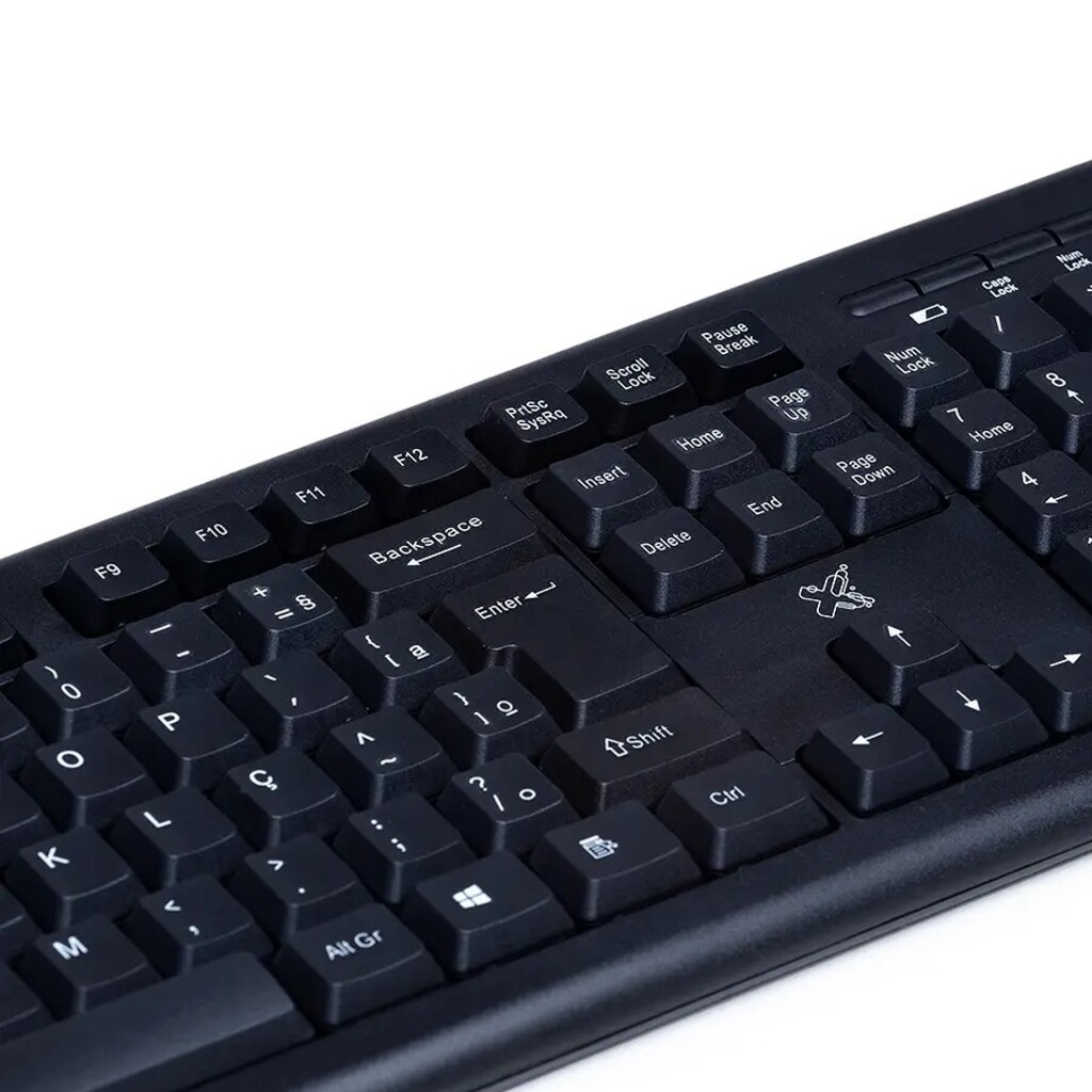 Kit Teclado + Mouse sem Fio Maxprint Exagon 1200dpi Preto - 60000146