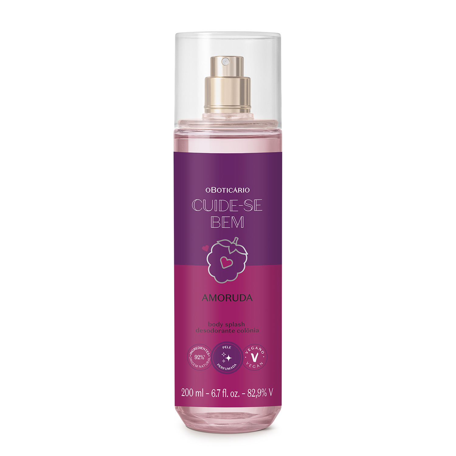 Body Splash Desodorante Colônia Cuide-se Bem Amoruda 200ml