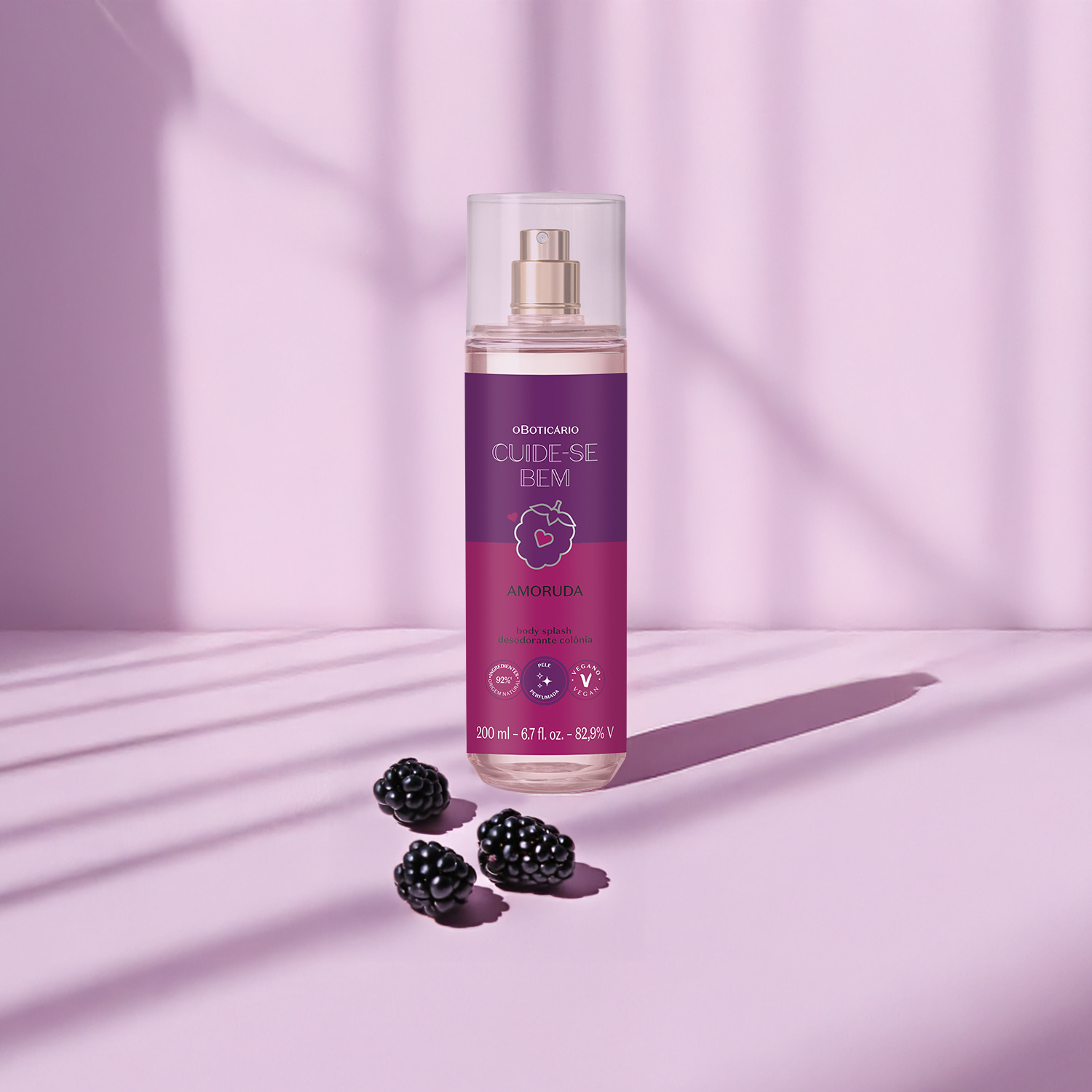 Body Splash Desodorante Colônia Cuide-se Bem Amoruda 200ml