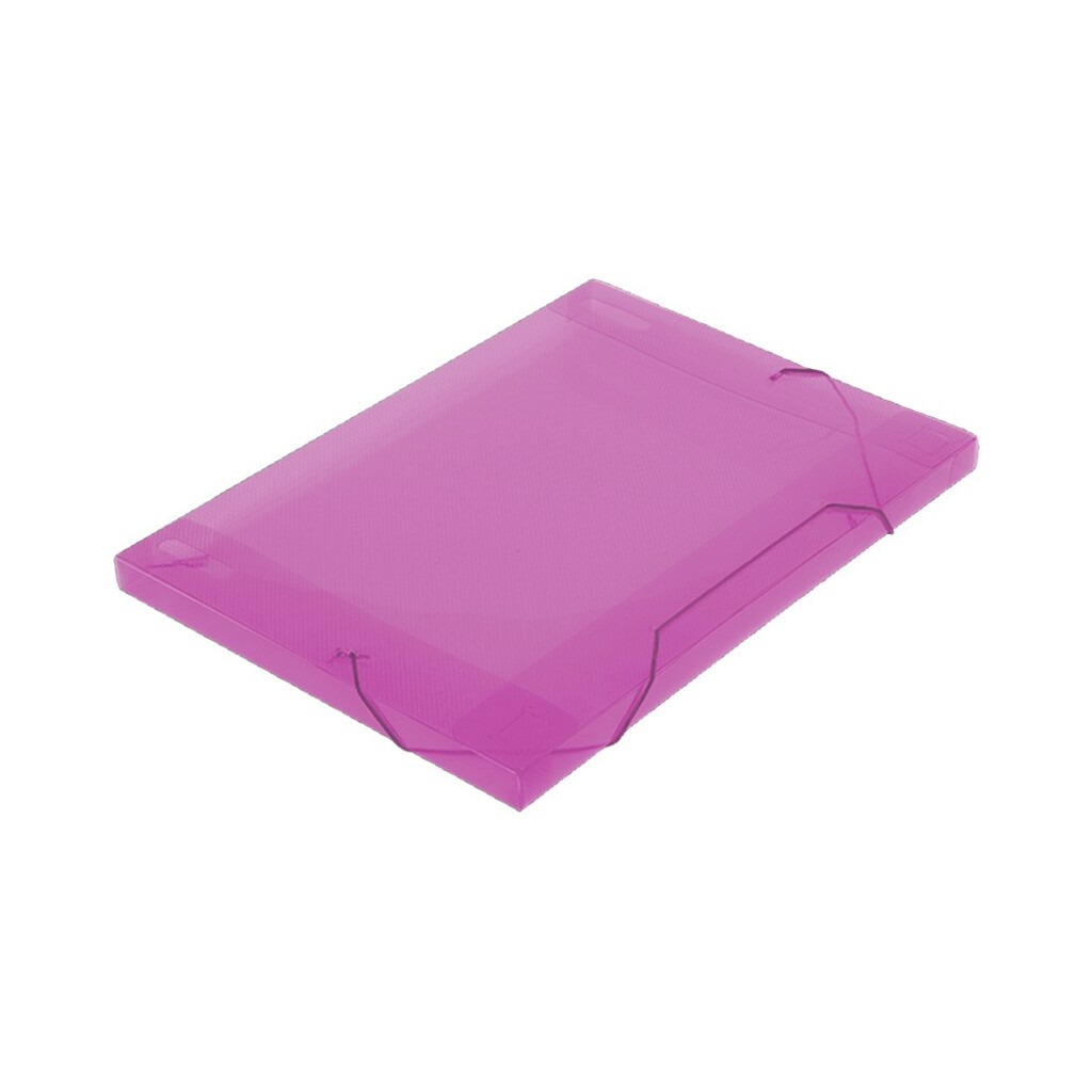 Pasta Aba Elástico Ofício 335 x 245mm Lombo 1,8cm Rosa Solft Polibras - Pacote com 10 Unidades - 160310