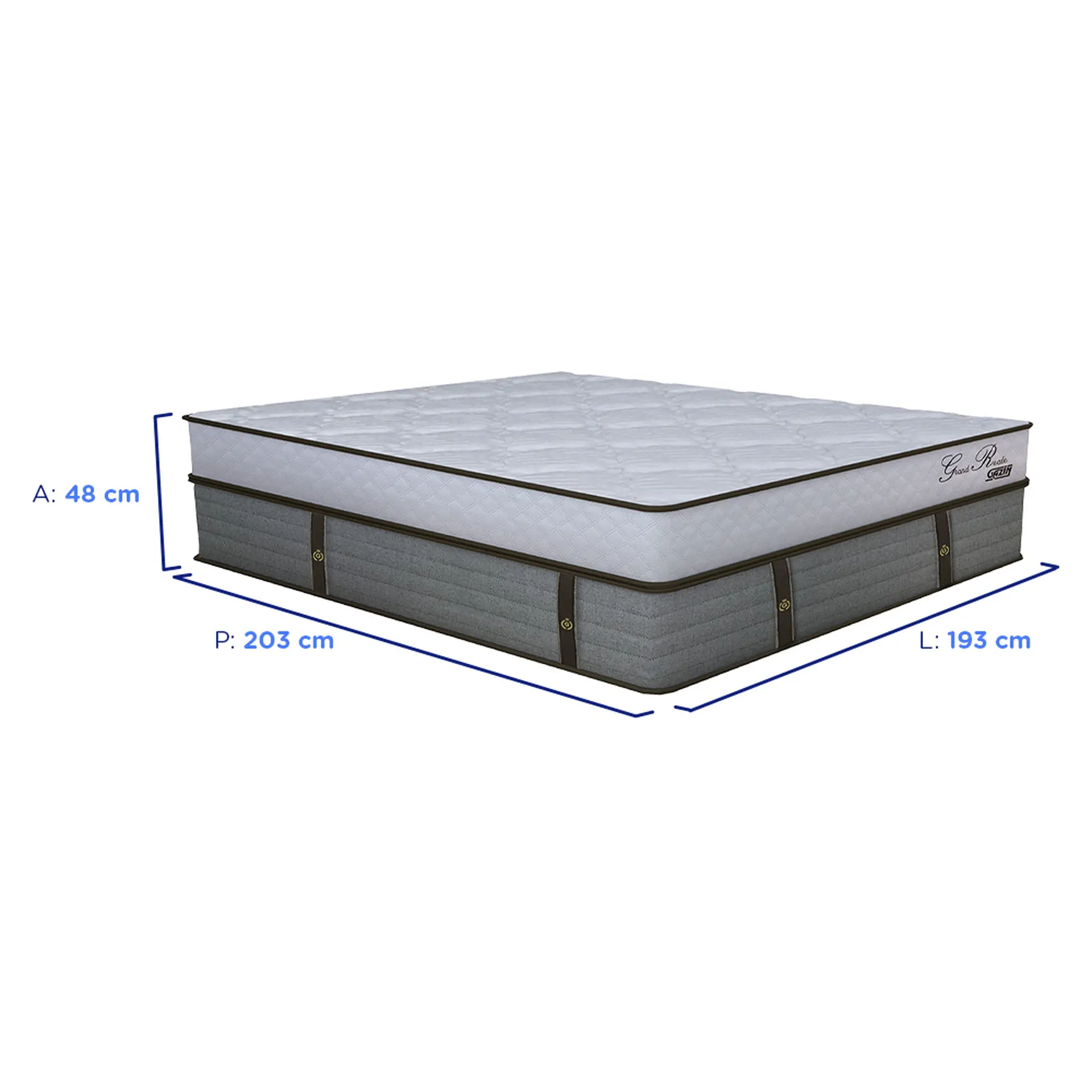 Colchão Cama Box Gazin Molas BlueWave King Size Grand Reale 193x203