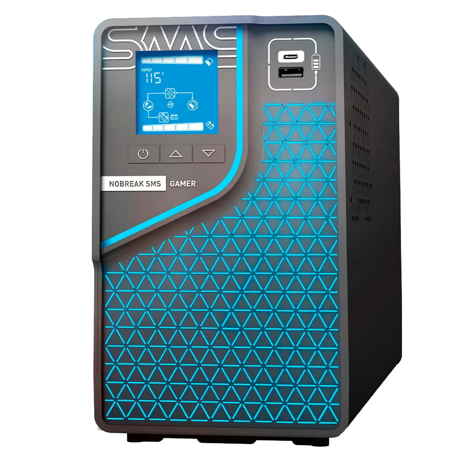 Nobreak SMS Gamer 2000VA BI 8 Tomadas com WIFI 0029601 - Preto - Bivolt