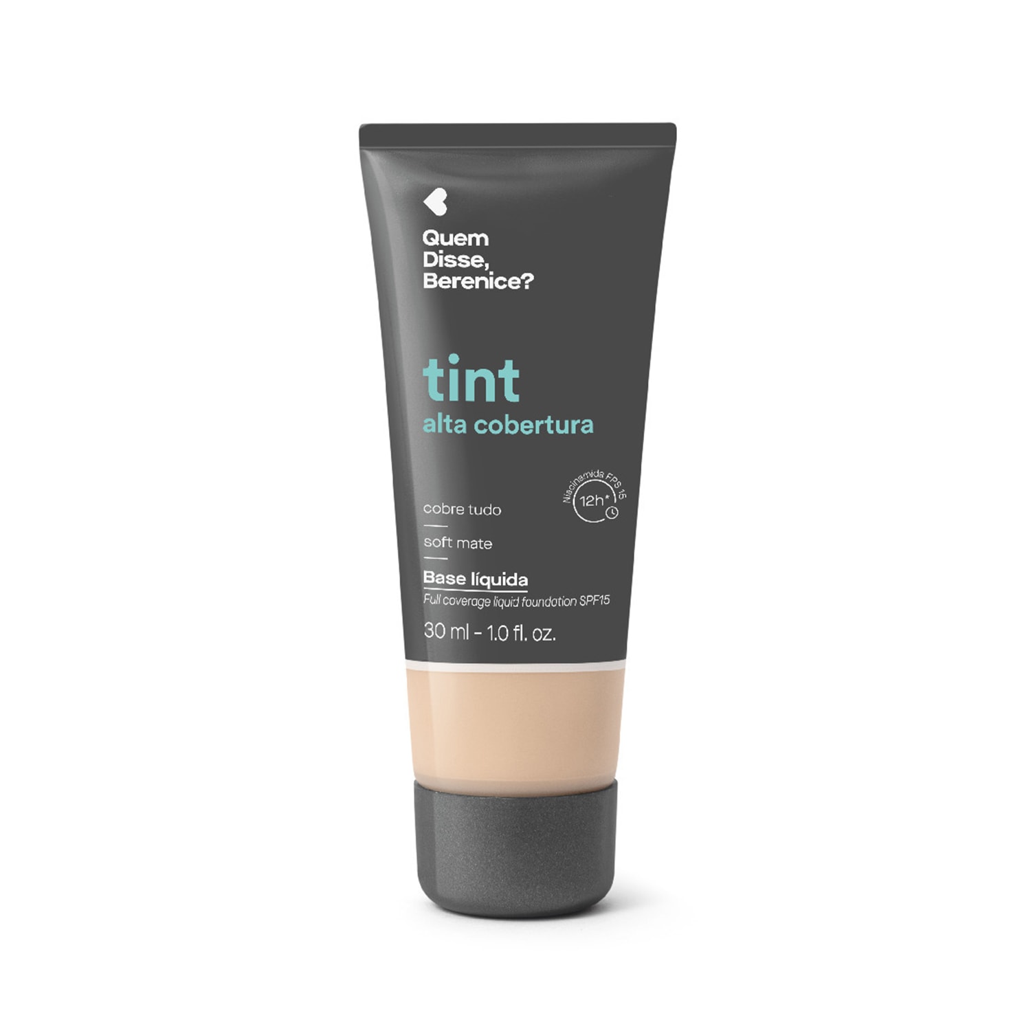 Base Líquida Tint Alta Cobertura Cor 120N Quem Disse, Berenice? 30ml
