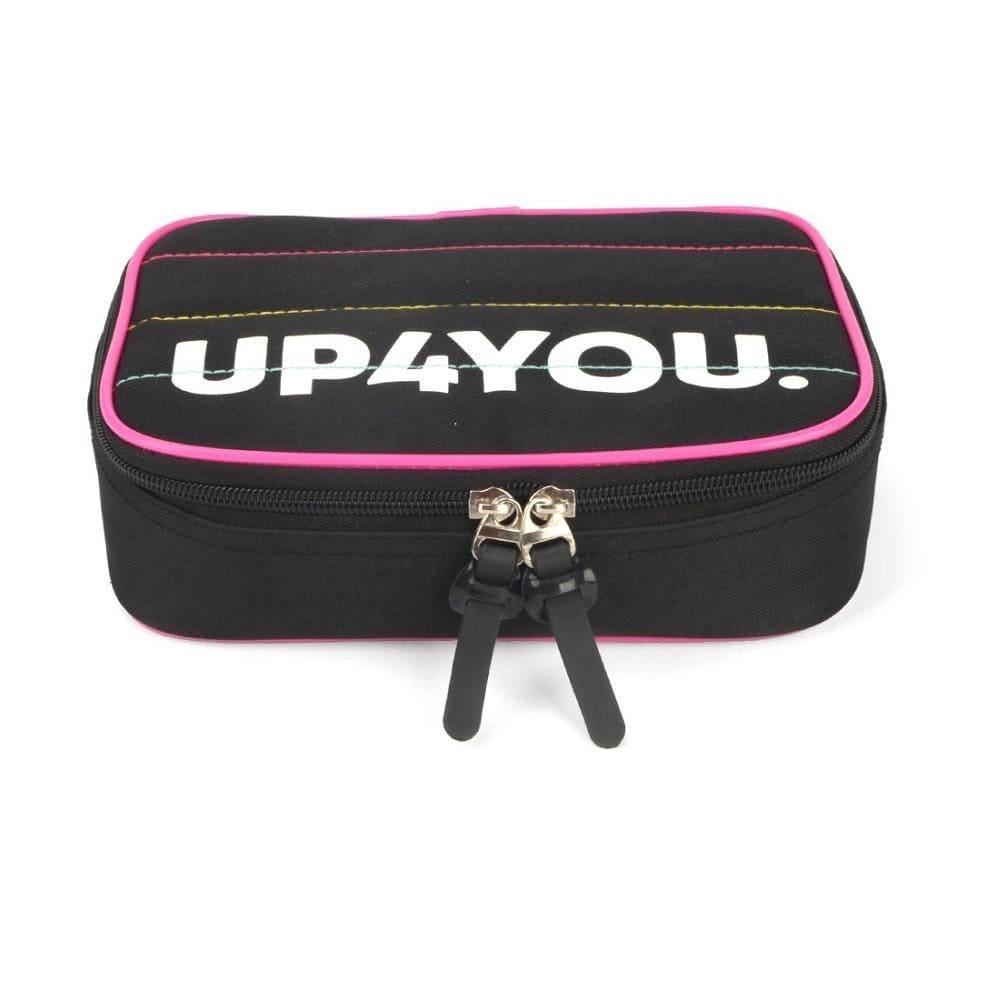 Estojo Escolar Luxcel Up4you Box Preto com Detalhes